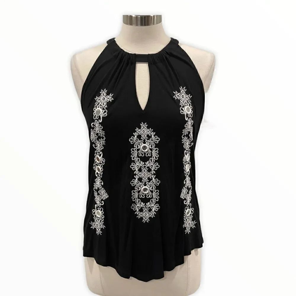 INC International Concepts Embellished Halter Top